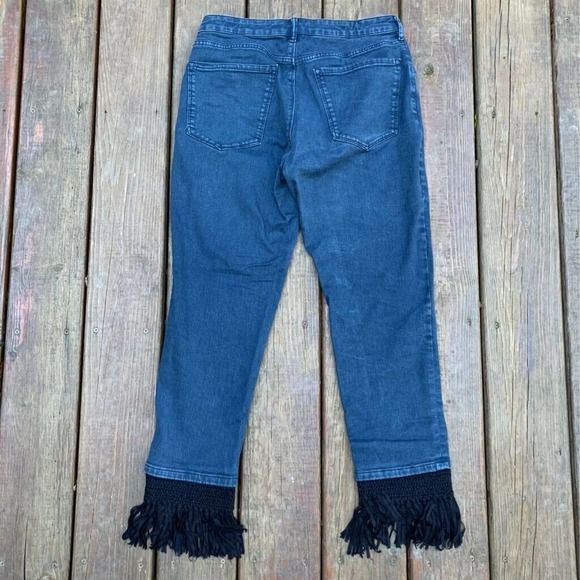 Scotch & Soda Womens Maison Boyfriend Jeans Blue Stretch Fringe Slim Fit 29 - Picture 4 of 8